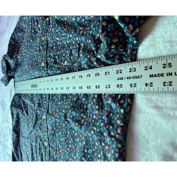 Ralph Lauren Mens Floral Short-Sleeve Button-Down Shirt Large Navy Multicolor - Picture 6 of 10